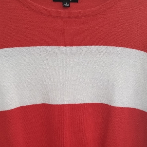 Timing Red and White Striped Crew Neck Sweater - Picture 3 of 11